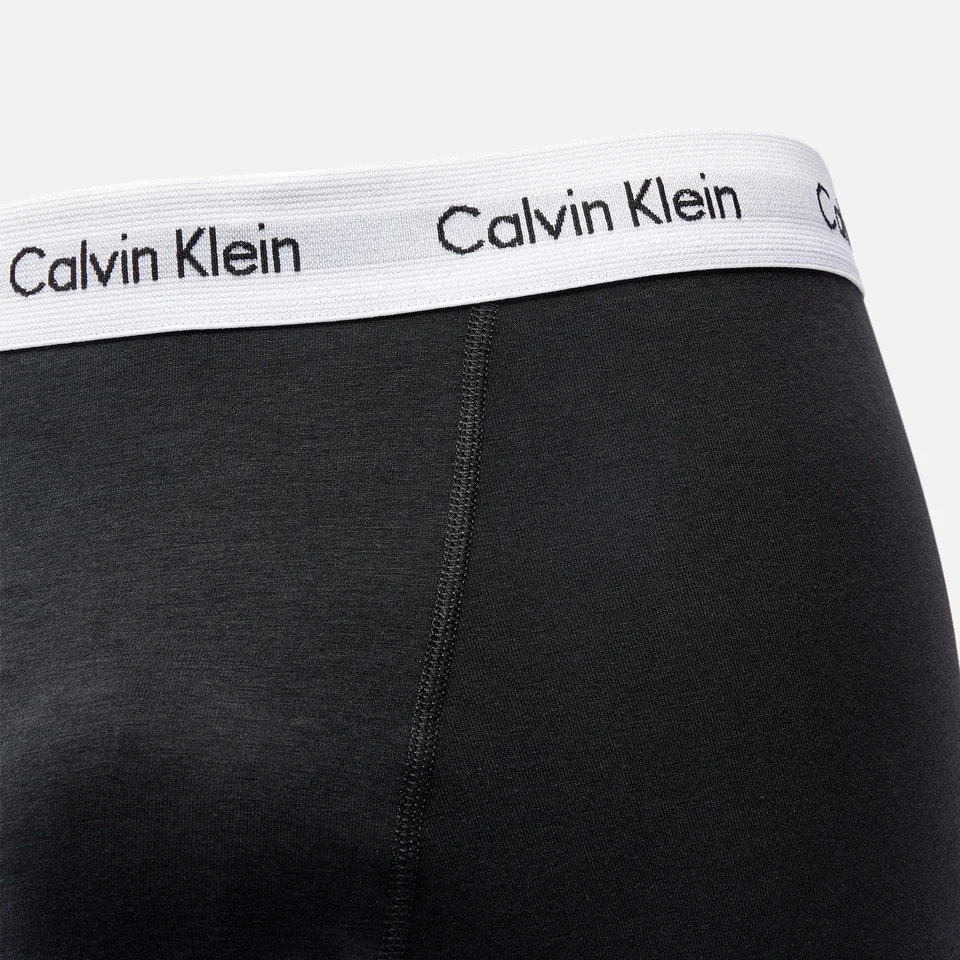 Calvin Klein Men's Three-Pack Cotton-Jersey Trunks - Black 7 Calvin Klein Men's Three-Pack Cotton-Jersey Trunks - Black - Image 5
