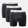 Calvin Klein Men's Three-Pack Cotton-Jersey Trunks - Black -The Hut 10044651 2005123453801334