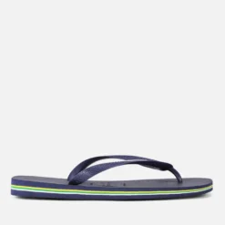 Havaianas Men's Brasil Logo Flip Flops - Navy Blue 9 Havaianas Men's Brasil Logo Flip Flops - Navy Blue -The Hut 10907493 1255047543795350