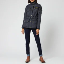 Barbour International Women's Polarquilt Jacket - Navy -The Hut 11277003 1054708768041516