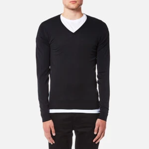 John Smedley Men's Blenheim V-Neck Jumper - Silver 11 John Smedley Men's Blenheim V-Neck Jumper - Silver - Image 9