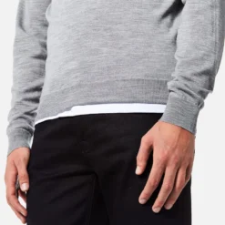 John Smedley Men's Blenheim V-Neck Jumper - Silver 17 John Smedley Men's Blenheim V-Neck Jumper - Silver -The Hut 11514306 1674515940197243