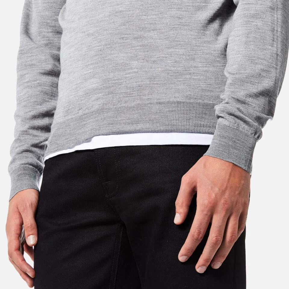 John Smedley Men's Blenheim V-Neck Jumper - Silver 9 John Smedley Men's Blenheim V-Neck Jumper - Silver - Image 7