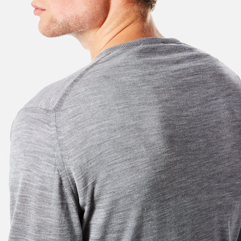 John Smedley Men's Blenheim V-Neck Jumper - Silver 8 John Smedley Men's Blenheim V-Neck Jumper - Silver - Image 6