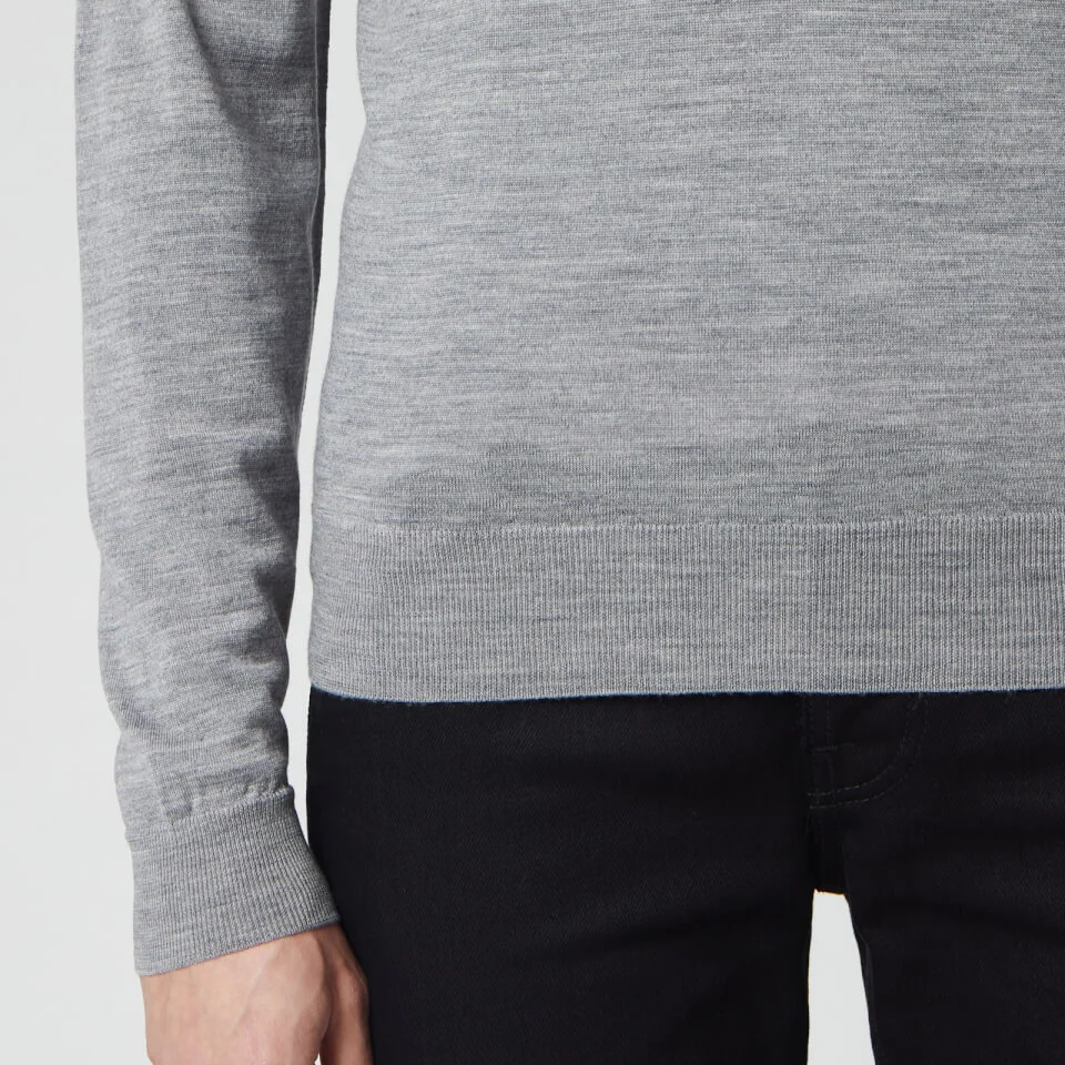 John Smedley Men's Blenheim V-Neck Jumper - Silver 7 John Smedley Men's Blenheim V-Neck Jumper - Silver - Image 5