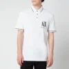 Armani Exchange Men's AX Logo Tipped Polo Shirt - White -The Hut 12903838 1084868135582727