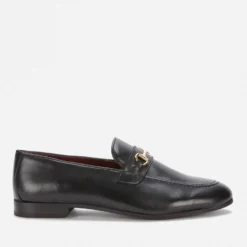 Walk London Men's Terry Trim Leather Loafers - Black