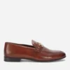 Walk London Men's Terry Trim Leather Loafers - Brown -The Hut 13124548 2494898524148136