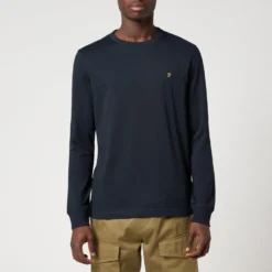 Farah Men's Worthington Long Sleeve T-Shirt - True Navy
