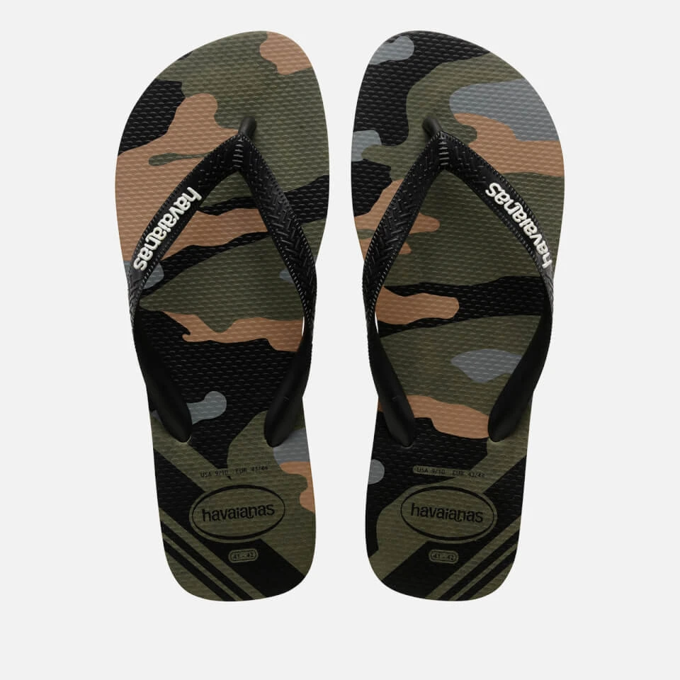 Havaianas Men's Top Camu Flip Flops - Green 3 Havaianas Men's Top Camu Flip Flops - Green