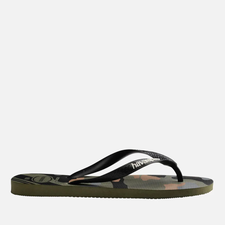 Havaianas Men's Top Camu Flip Flops - Green 5 Havaianas Men's Top Camu Flip Flops - Green - Image 3