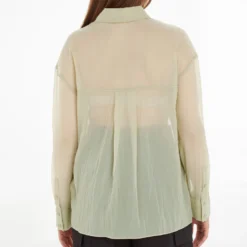Calvin Klein Jeans Oversized Nylon-Chiffon Shirt -The Hut 13700788 1644989499702224