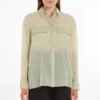 Calvin Klein Jeans Oversized Nylon-Chiffon Shirt