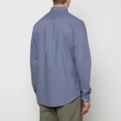 Farah Men's Brewer Shirt - Battleship Blue -The Hut 13738103 2044960668902574