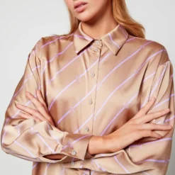 Cras Women's Rowcras Shirt - Mono Stripe Brown -The Hut 13758167 1724955550278490