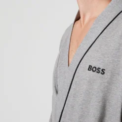 BOSS Bodywear Logo-Detailed Cotton Robe -The Hut 13813119 1744989949808019