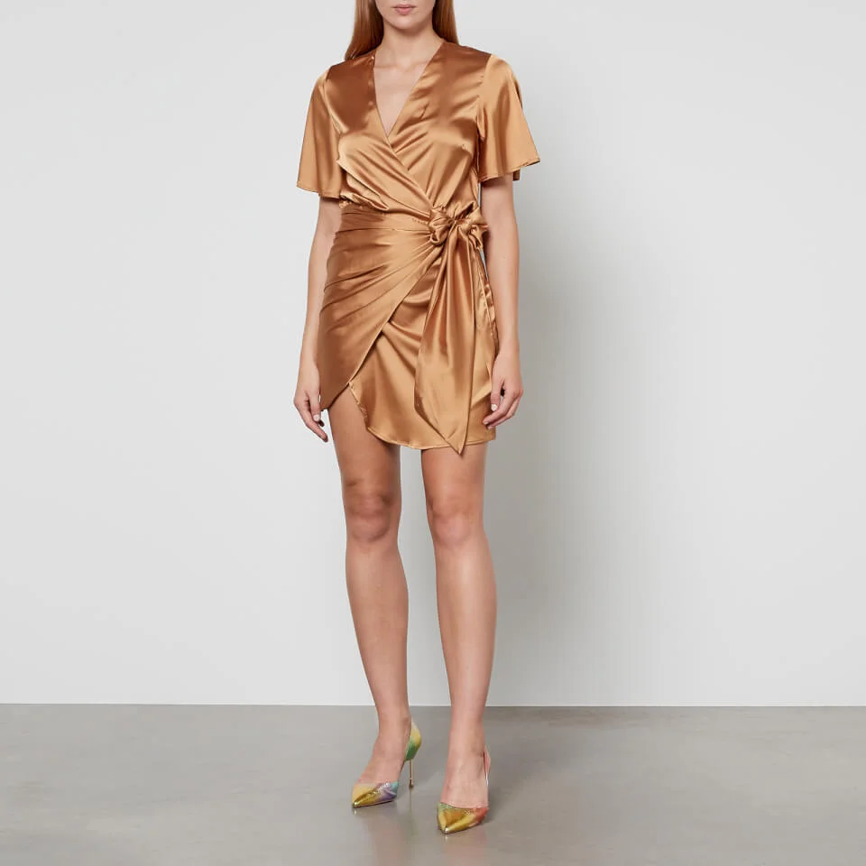 Never Fully Dressed Vienna Satin Wrap Mini Dress 5 Never Fully Dressed Vienna Satin Wrap Mini Dress - Image 3