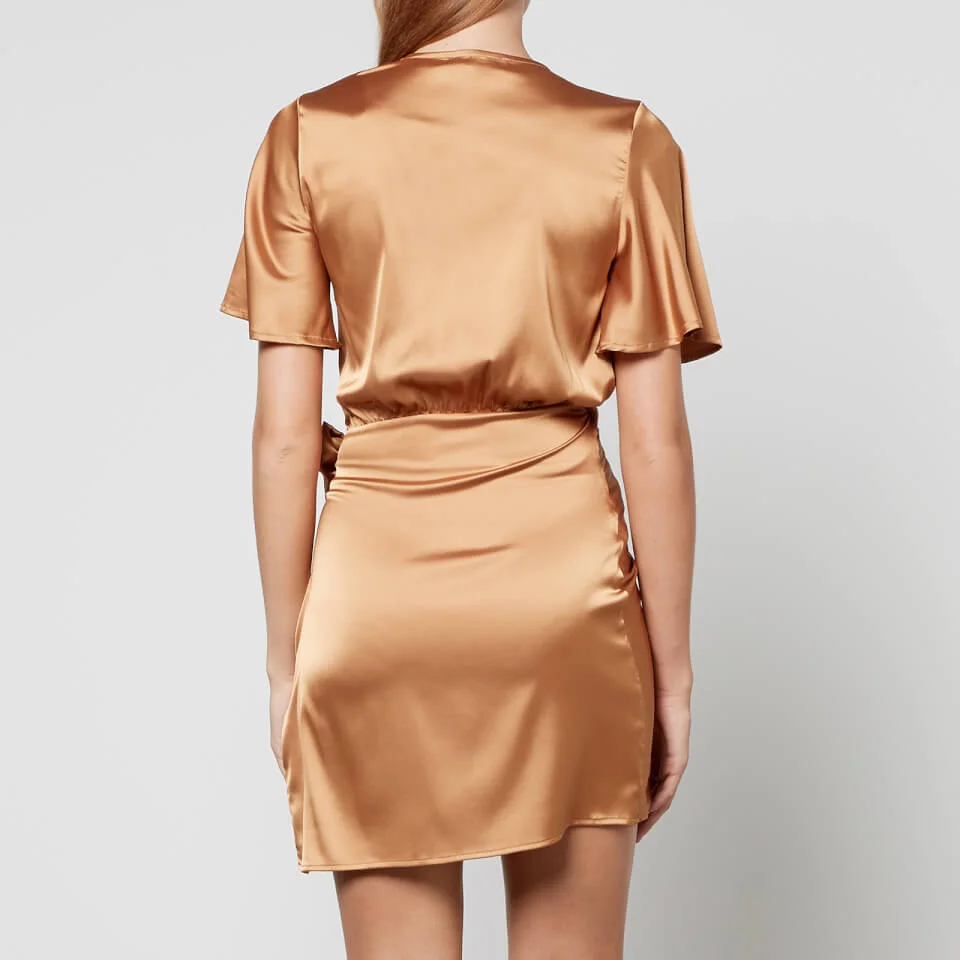 Never Fully Dressed Vienna Satin Wrap Mini Dress 4 Never Fully Dressed Vienna Satin Wrap Mini Dress - Image 2