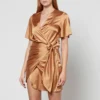 Never Fully Dressed Vienna Satin Wrap Mini Dress -The Hut 13835288 1904981740268974