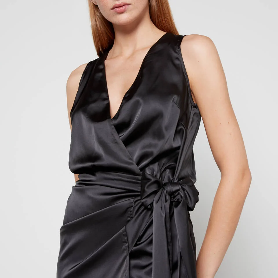 Never Fully Dressed Vienna Satin Wrap Dress 6 Never Fully Dressed Vienna Satin Wrap Dress - Image 4