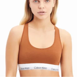 Calvin Klein Stretch-Cotton Blend Bralette -The Hut 13883719 2054978558099776