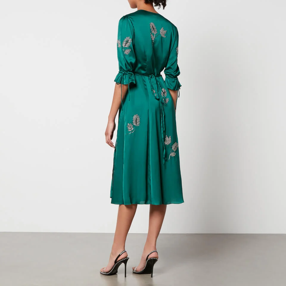 Hope & Ivy Harley Bead-Embellished Satin Midi Wrap Dress 4 Hope & Ivy Harley Bead-Embellished Satin Midi Wrap Dress - Image 2