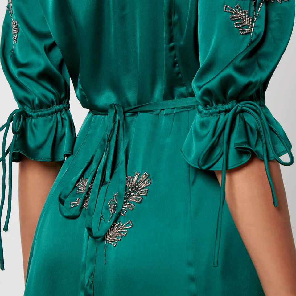 Hope & Ivy Harley Bead-Embellished Satin Midi Wrap Dress 5 Hope & Ivy Harley Bead-Embellished Satin Midi Wrap Dress - Image 3