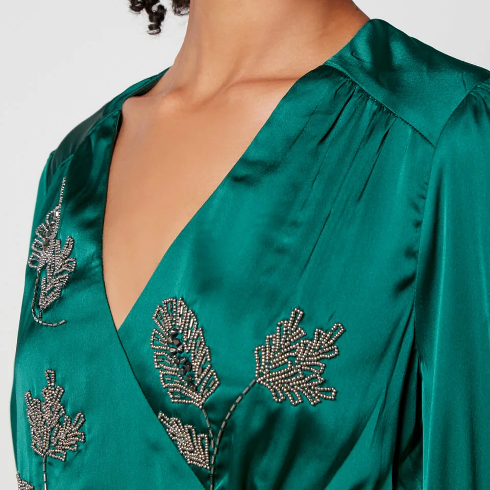 Hope & Ivy Harley Bead-Embellished Satin Midi Wrap Dress 6 Hope & Ivy Harley Bead-Embellished Satin Midi Wrap Dress - Image 4