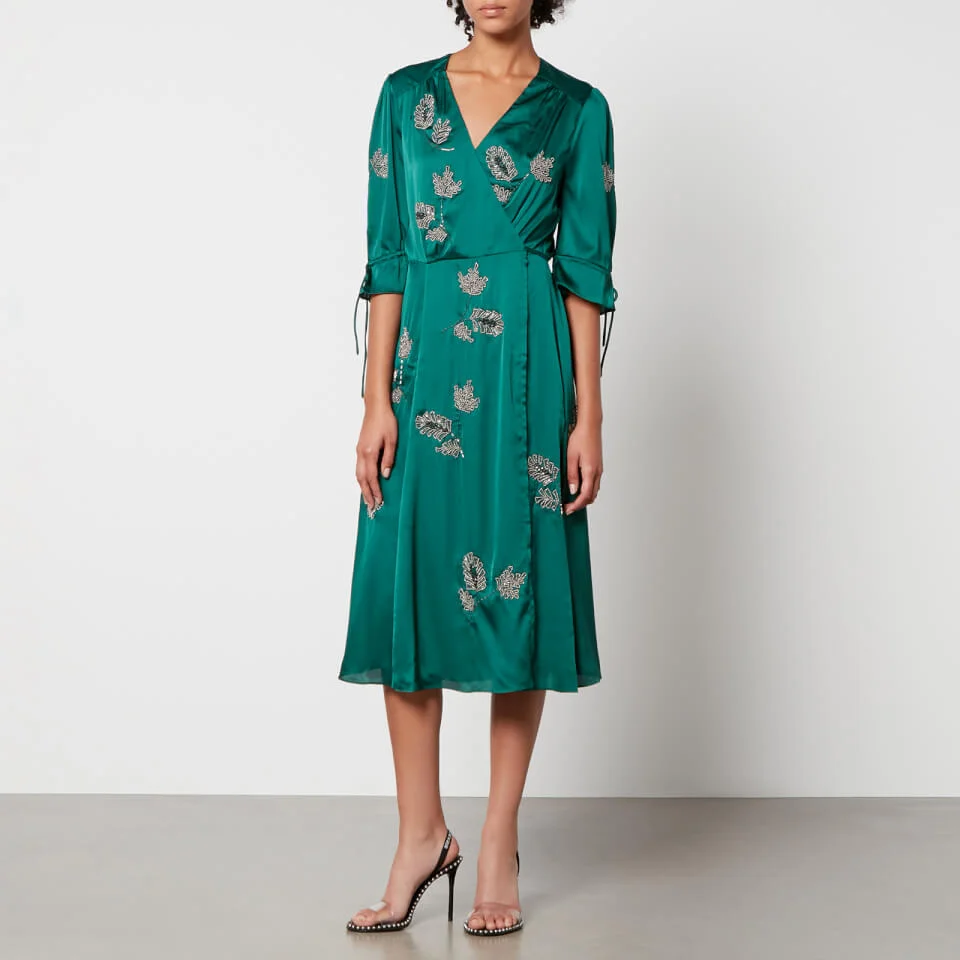 Hope & Ivy Harley Bead-Embellished Satin Midi Wrap Dress 3 Hope & Ivy Harley Bead-Embellished Satin Midi Wrap Dress