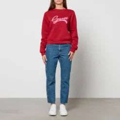 Guess Logo-Appliquéd Fleece-Back Cotton-Blend Jersey Sweatshirt -The Hut 13906018 1944982185486869