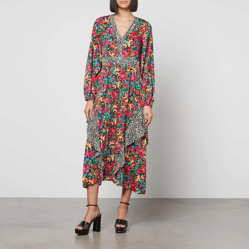 Never Fully Dressed Floral-Print Satin Midi Dress 3 Never Fully Dressed Floral-Print Satin Midi Dress