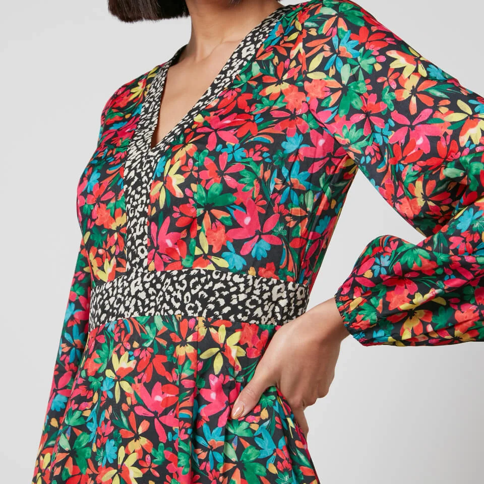 Never Fully Dressed Floral-Print Satin Midi Dress 6 Never Fully Dressed Floral-Print Satin Midi Dress - Image 4