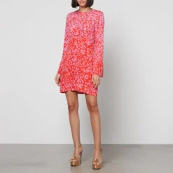 Never Fully Dressed Printed Satin Mini Dress -The Hut 13994805 1105008927158465