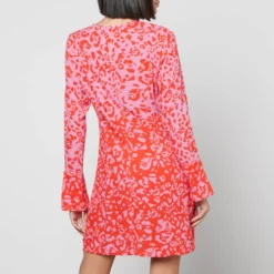 Never Fully Dressed Printed Satin Mini Dress -The Hut 13994805 2395008927107036