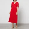 Never Fully Dressed Red Heart Flocked Chiffon Midi Dress 1 Never Fully Dressed Red Heart Flocked Chiffon Midi Dress -The Hut 13994833 1785008927486758