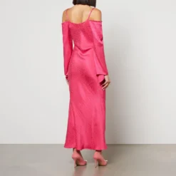 Never Fully Dressed Kiri Leopard Satin-Jacquard Midi Dress 8 Never Fully Dressed Kiri Leopard Satin-Jacquard Midi Dress -The Hut 13995169 1385025472408326