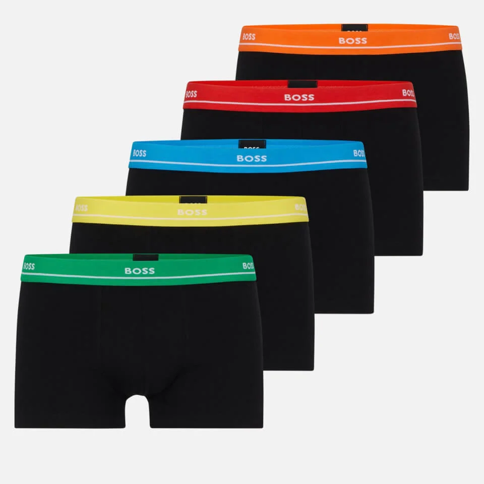 BOSS Bodywear 5 Pack Essential Cotton-Blend Trunks 3 BOSS Bodywear 5 Pack Essential Cotton-Blend Trunks