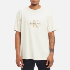 Calvin Klein Jeans Monologo Cotton-Blend Mineral Dye T-Shirt