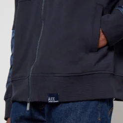 Armani Exchange Cotton-Blend Terry Cardigan 10 Armani Exchange Cotton-Blend Terry Cardigan -The Hut 14187255 4615038261981683