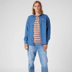 Wrangler Relaxed Fit Denim Shirt -The Hut 14196625 1175025201862491