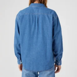 Wrangler Relaxed Fit Denim Shirt -The Hut 14196625 3825025201730179