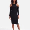 Calvin Klein Jeans Double-Layer Ribbed-Jersey Dress 1 Calvin Klein Jeans Double-Layer Ribbed-Jersey Dress -The Hut 14200009 1065032754950779
