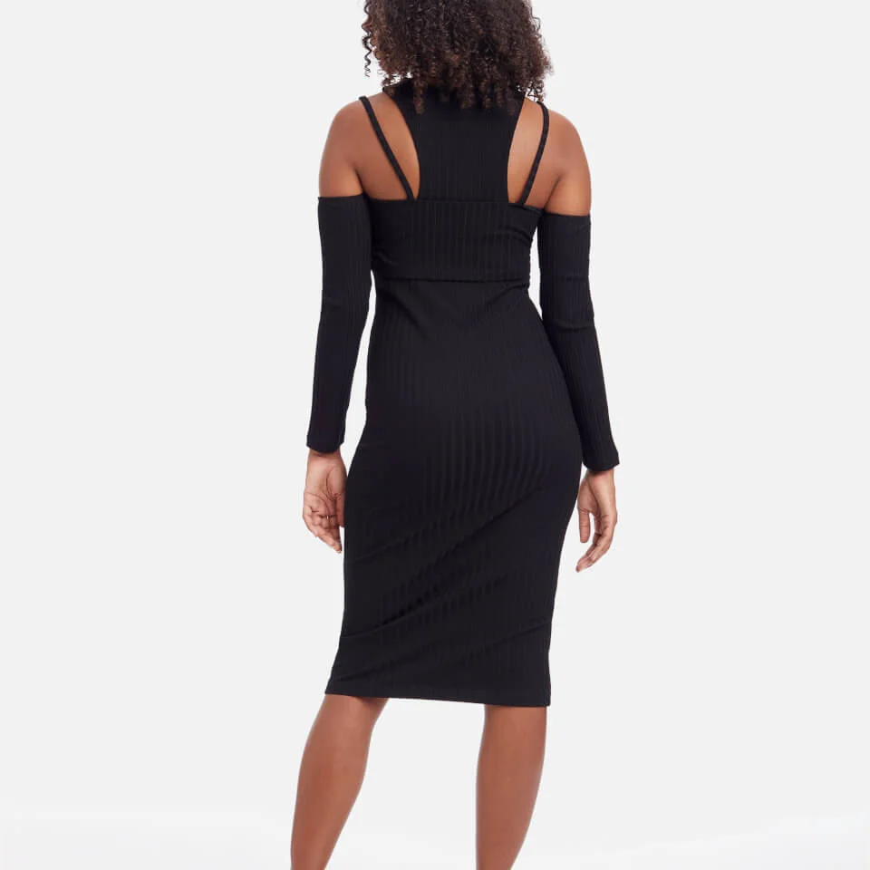 Calvin Klein Jeans Double-Layer Ribbed-Jersey Dress 4 Calvin Klein Jeans Double-Layer Ribbed-Jersey Dress - Image 2