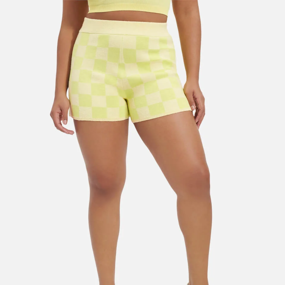 UGG Maliah Checked Jacquard-Knit Cycled Shorts 3 UGG Maliah Checked Jacquard-Knit Cycled Shorts