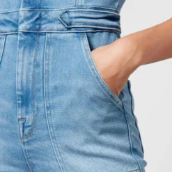 Good American Fit For Success Stretch-Denim Jumpsuit -The Hut 14241184 1415086178931327