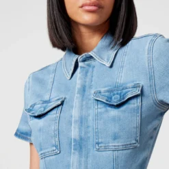 Good American Fit For Success Stretch-Denim Jumpsuit -The Hut 14241184 2375086179026808