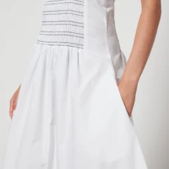 Toit Volant Bella Stretch-Cotton Seersucker Dress -The Hut 14250013 5845049382369263