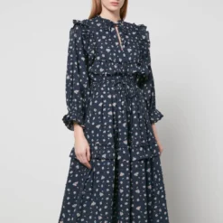 Stella Nova Barbara Floral-Print Cotton Midi Dress -The Hut 14266257 8995036712116121