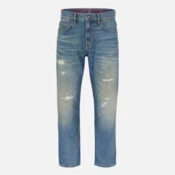 HUGO 340 Distressed Denim Straight-Leg Jeans -The Hut 14371356 1675072935893636