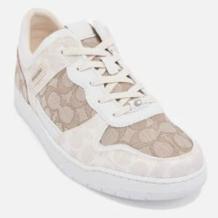 Coach Men's C201 Mixed Signature 1 Basket Jacquard-Canvas Trainers 9 Coach Men's C201 Mixed Signature 1 Basket Jacquard-Canvas Trainers -The Hut 14513137 1975065648699806